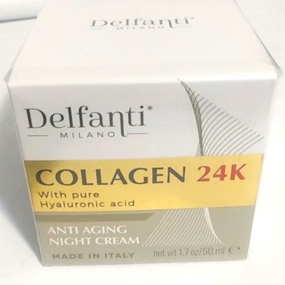 DELFANTI MILANO COLLAGEN 24K ANTI-AGING NIGHT CREAM SIZE 1.7oz. NWT